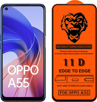 ELEF Edge To Edge Tempered Glass for Oppo A55(Pack of 1)