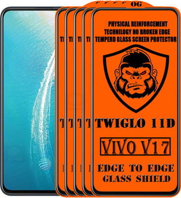 TWIGLO Edge To Edge Tempered Glass for VIVO V17(Pack of 5)