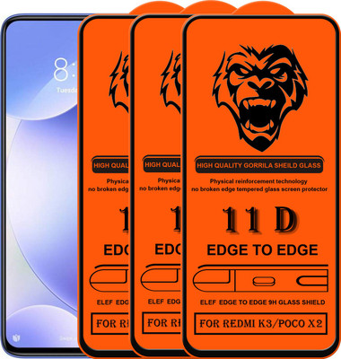 ELEF Edge To Edge Tempered Glass for Redmi K30/Poco X2(Pack Of 3)(Pack of 3)