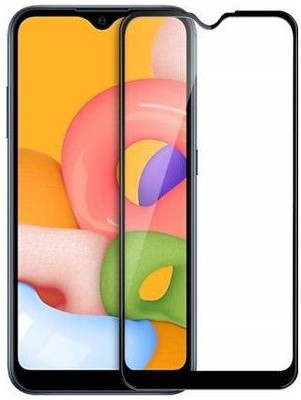 DropFit Edge To Edge Tempered Glass for Samsung Galaxy M01(Pack of 1)