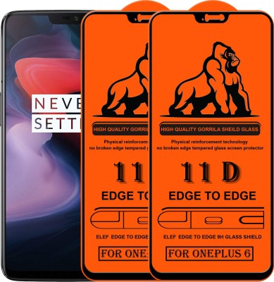 ELEF Edge To Edge Tempered Glass for OnePlus 6(Pack of 2)