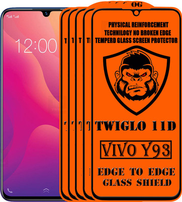 TWIGLO Edge To Edge Tempered Glass for VIVO Y93(Pack of 5)