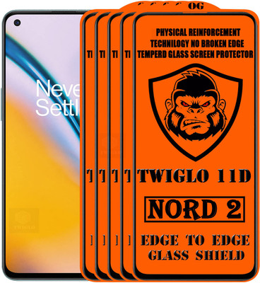 TWIGLO Edge To Edge Tempered Glass for ONEPLUS NORD 2(Pack of 5)