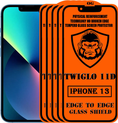 TWIGLO Edge To Edge Tempered Glass for IPHONE 13(Pack of 5)