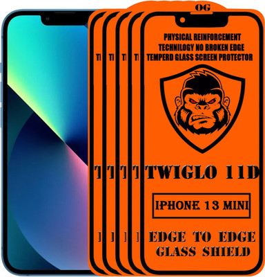 TWIGLO Edge To Edge Tempered Glass for IPHONE 13 MINI(Pack of 5)