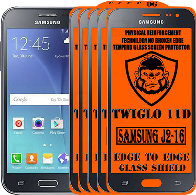 TWIGLO Edge To Edge Tempered Glass for SAMSUNG J2-16(Pack of 5)