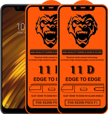 ELEF Edge To Edge Tempered Glass for POCO F1(Pack of 2)