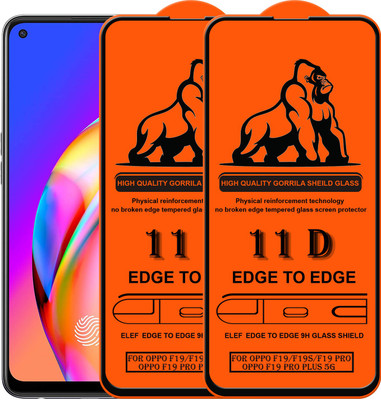 ELEF Edge To Edge Tempered Glass for Oppo F19/F19s/F19 Pro/F19 Pro Plus 5G(Pack Of 2)(Pack of 2)