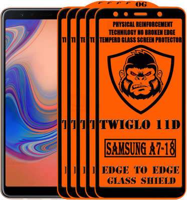 TWIGLO Edge To Edge Tempered Glass for SAMSUNG A7-18(Pack of 5)