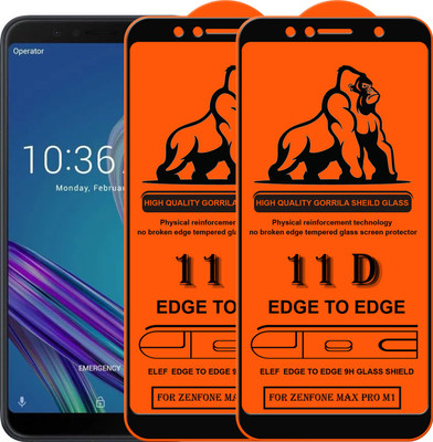 ELEF Edge To Edge Tempered Glass for Asus Zenfone Max Pro M1(Pack of 2)