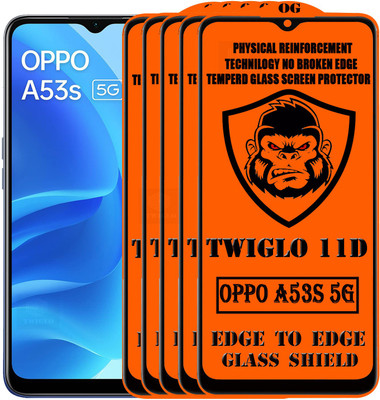 11D Edge To Edge Tempered Glass for OPPO A53S 5G(Pack of 2)