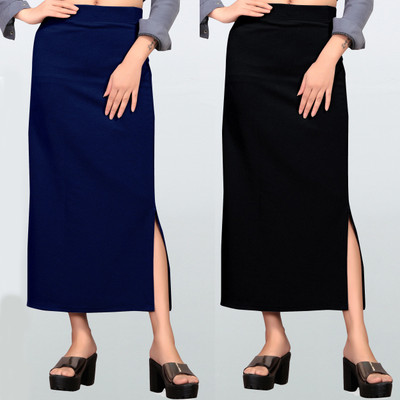 jinax SP_Blue_Black_L Lycra Blend Petticoat(L)