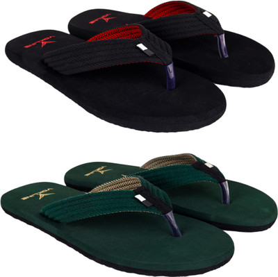 Oxygen Men Slippers(Black, Olive , 10)
