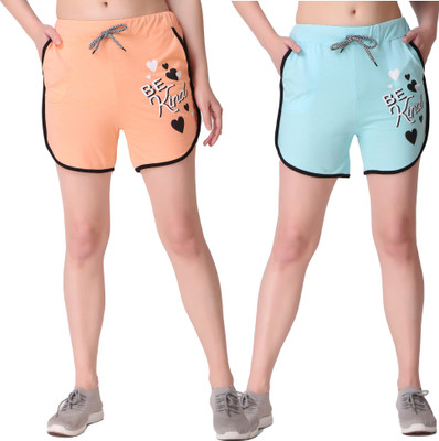WEARSPOT Solid Women Multicolor Beach Shorts