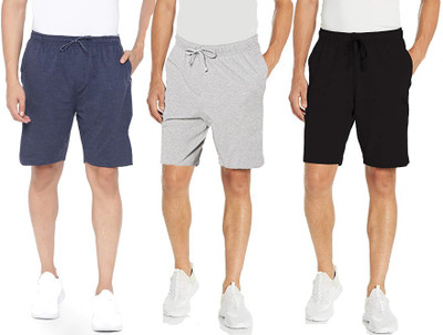 Kartblack Solid Men Multicolor Regular Shorts