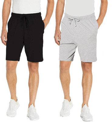 Kartblack Solid Men Multicolor Regular Shorts