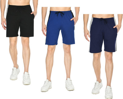 KAVYA Solid Men Multicolor Bermuda Shorts