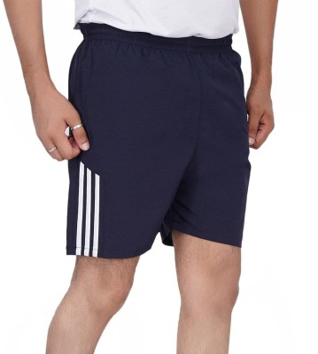 FashionFitness Striped Men Blue Sports Shorts