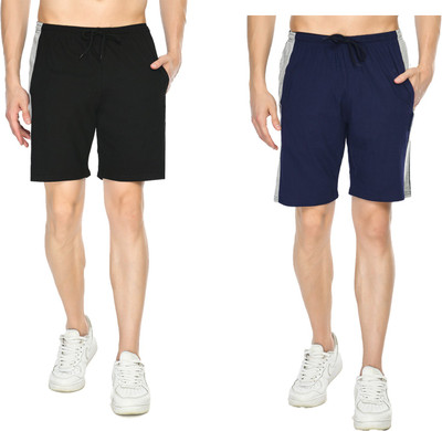 KAVYA Solid Men Multicolor Bermuda Shorts