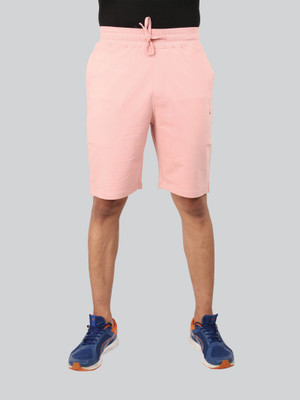 INFINIA Solid Men Pink Regular Shorts