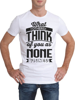 HD RAPID DESIGN Graphic Print Men Round Neck White T-Shirt