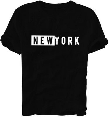 Fashion And Youth Printed Men Round Neck Black T-Shirt