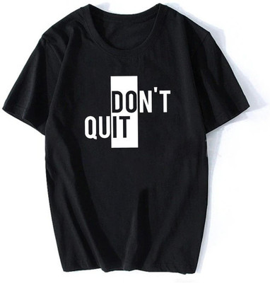 Fashion And Youth Printed Men Round Neck Black T-Shirt