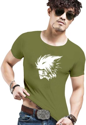 TeeWink Graphic Print Men Round Neck Dark Green T-Shirt