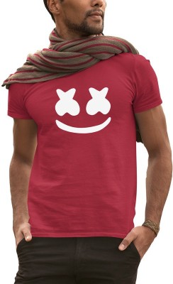 TeeWink Graphic Print Men Round Neck Maroon T-Shirt