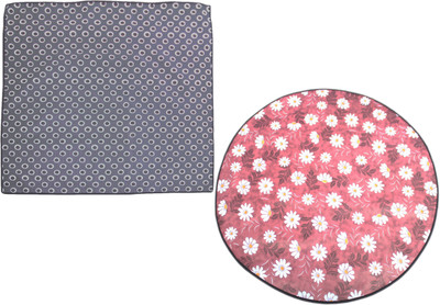 Glassiano Round Pack of 2 Table Placemat(Multicolor, Polyester)
