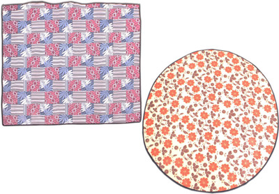 Glassiano Round Pack of 2 Table Placemat(Multicolor, Polyester)