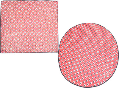 Glassiano Round Pack of 2 Table Placemat(Multicolor, Polyester)