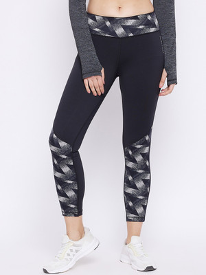 JUMP USA Printed Women Black Tights