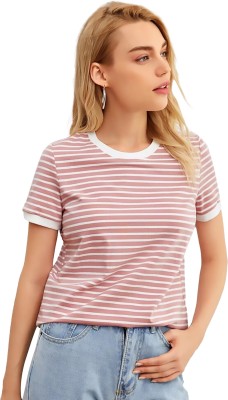 valdehi Casual Striped Women Pink Top