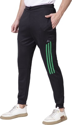 Zeffit Striped Men Black, Green Track Pants