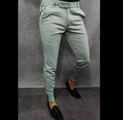 Blends Trendz Regular Fit Men Light Green Trousers