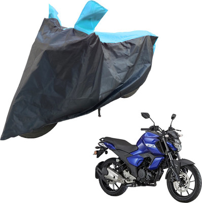 RiderShine Two Wheeler Cover for Yamaha(FZ S V3.0 FI, Blue, Black)