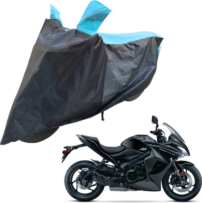 RiderShine Two Wheeler Cover for Suzuki(GSX S1000F, Black, Blue)