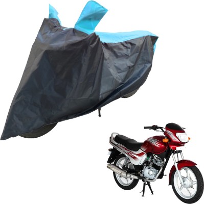 RiderShine Two Wheeler Cover for TVS(Victor GLX, Blue, Black)