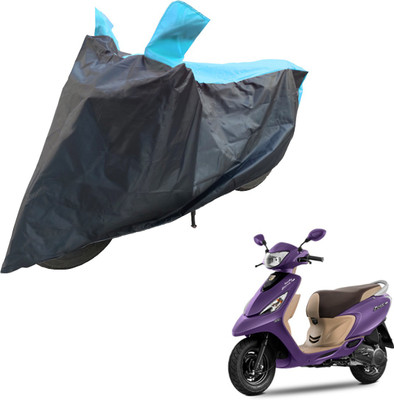 RiderShine Two Wheeler Cover for TVS(Scooty Zest 110, Blue, Black)