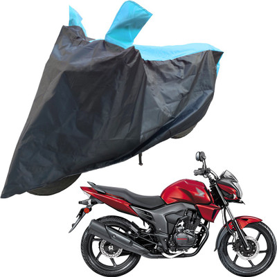 RiderShine Two Wheeler Cover for Honda(CB Trigger, Blue, Black)