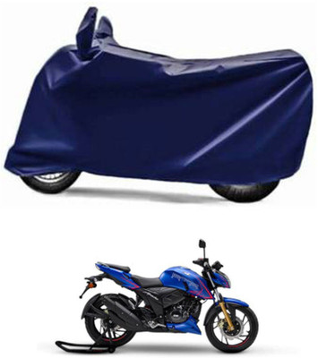 AutoGalaxy Waterproof Two Wheeler Cover for TVS(Apache RTR 200 Fi E100, Blue)