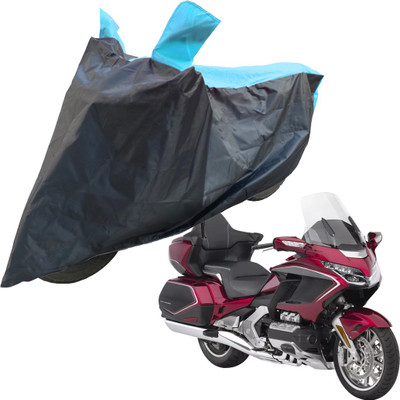 RiderShine Two Wheeler Cover for Honda(Gold Wing GL1800, Blue, Black)