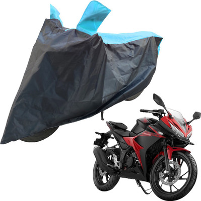 RiderShine Two Wheeler Cover for Honda(CBR 150R, Blue, Black)