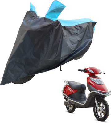 RiderShine Two Wheeler Cover for Hero(Electric Flash, Blue, Black)