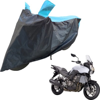 RiderShine Two Wheeler Cover for Kawasaki(Versys 1000, Blue, Black)