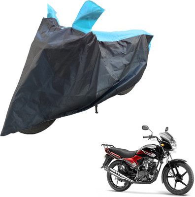 RiderShine Two Wheeler Cover for Yamaha(YBR 110, Blue, Black)