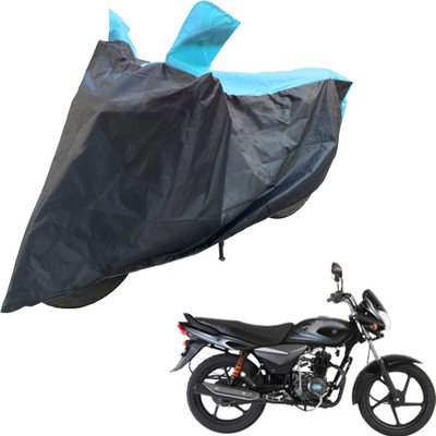 RiderShine Two Wheeler Cover for Bajaj(Platina 100 DTS-i, Blue, Black)