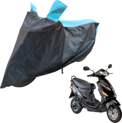 RiderShine Two Wheeler Cover for Hero(Electric Wave Dx, Blue, Black)