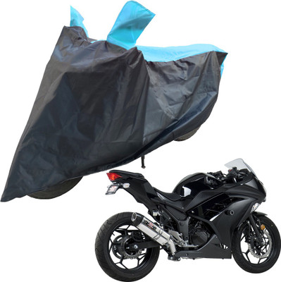 RiderShine Two Wheeler Cover for Kawasaki(Ninja 300, Blue, Black)